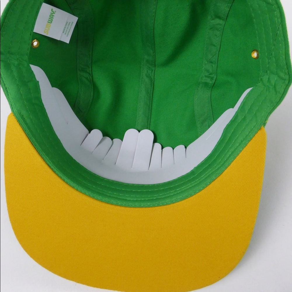 Subway Sandwich Shop Authentic 5 Panel Camp Hat Embroidered SnapBack NEW - Picture 4 of 7